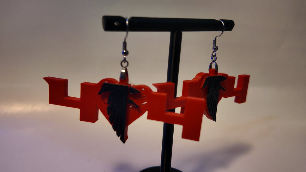 Custom 404 Atlanta Falcons 3D Print Earrings
