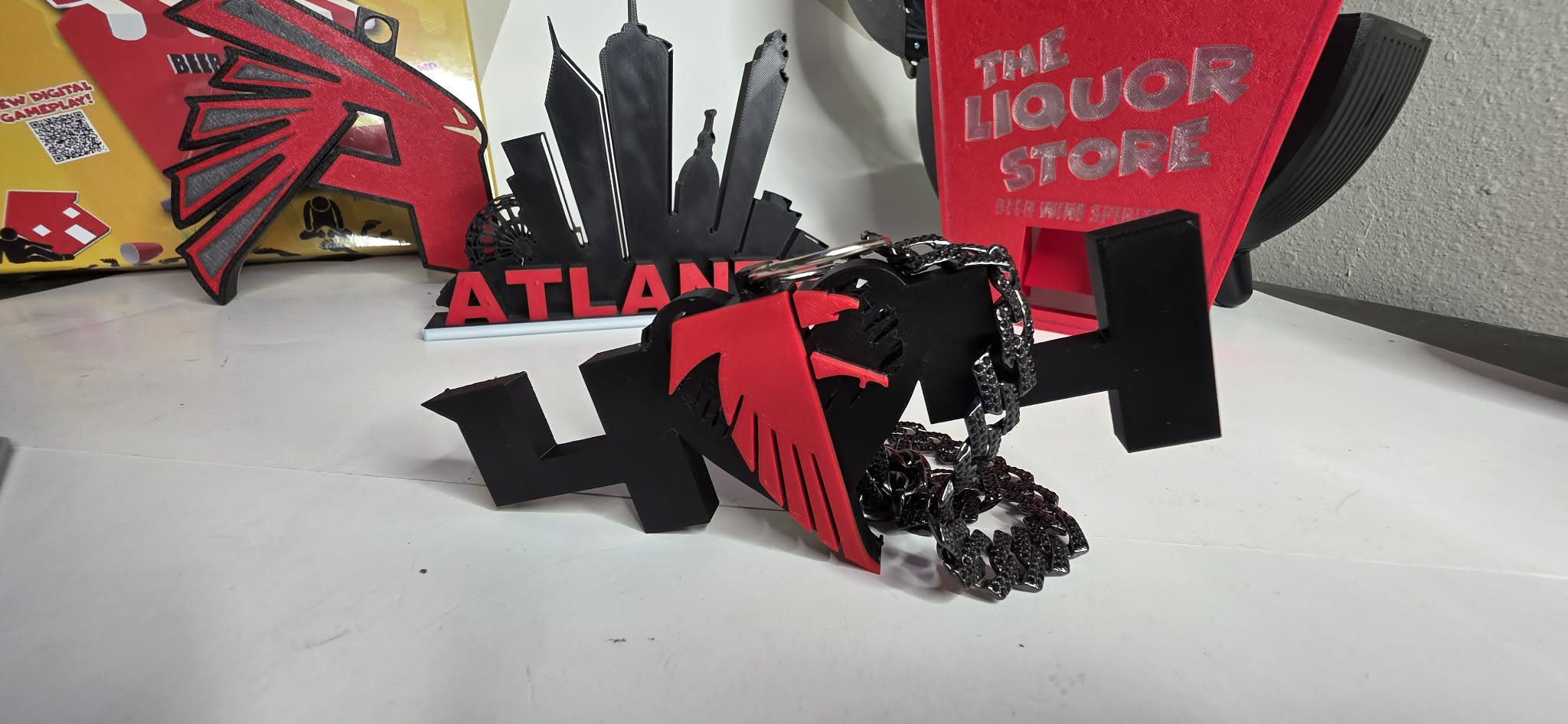 Custom 404 THROWBACK Atlanta Falcons 3D Print Charm w/ BLING Chain