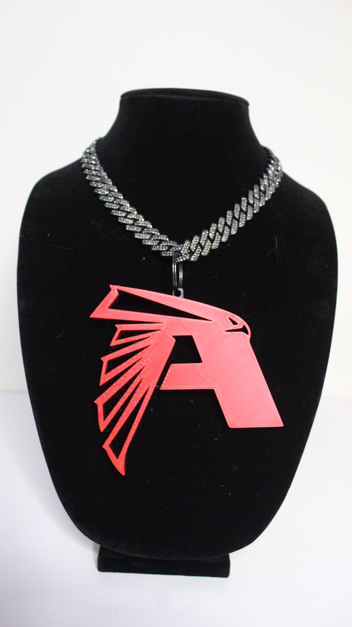 Custom A-Town Atlanta Falcons 3D Print Charm w/ BLING Chain