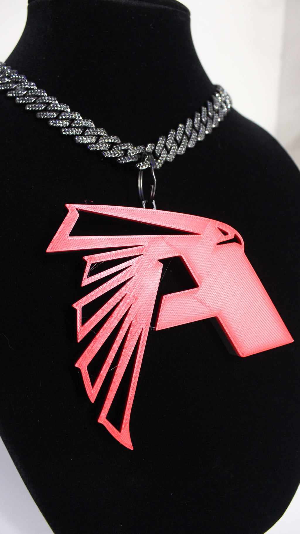 Custom A-Town Atlanta Falcons 3D Print Charm w/ BLING Chain