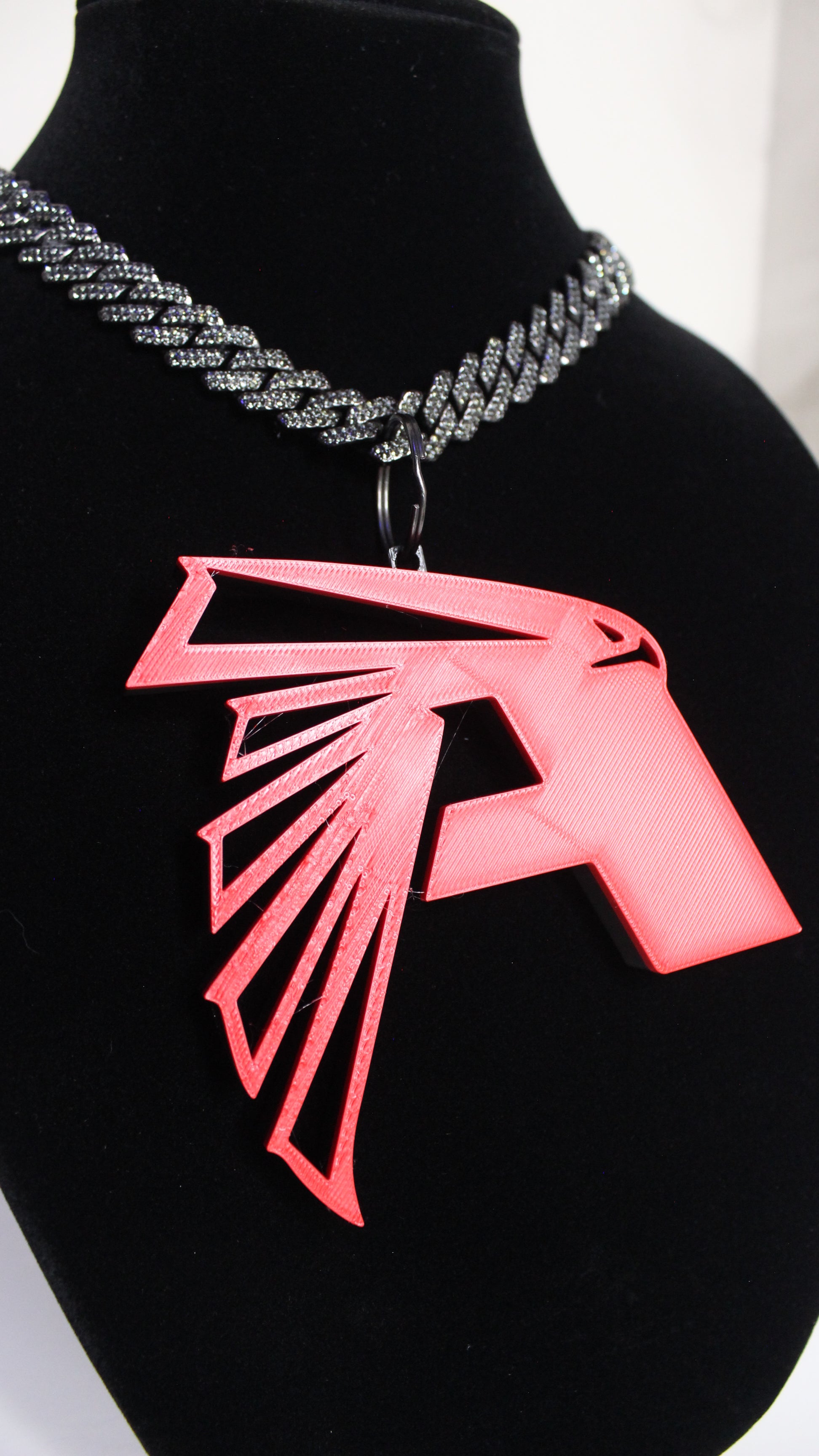 Custom A-Town Atlanta Falcons 3D Print Charm w/ BLING Chain