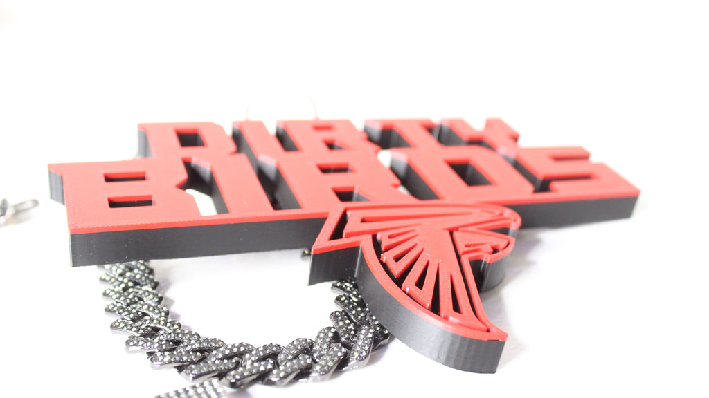 CUSTOM ATLANTA FALCONS "DIRTY BIRDS" CHARM W/BLING CHAIN