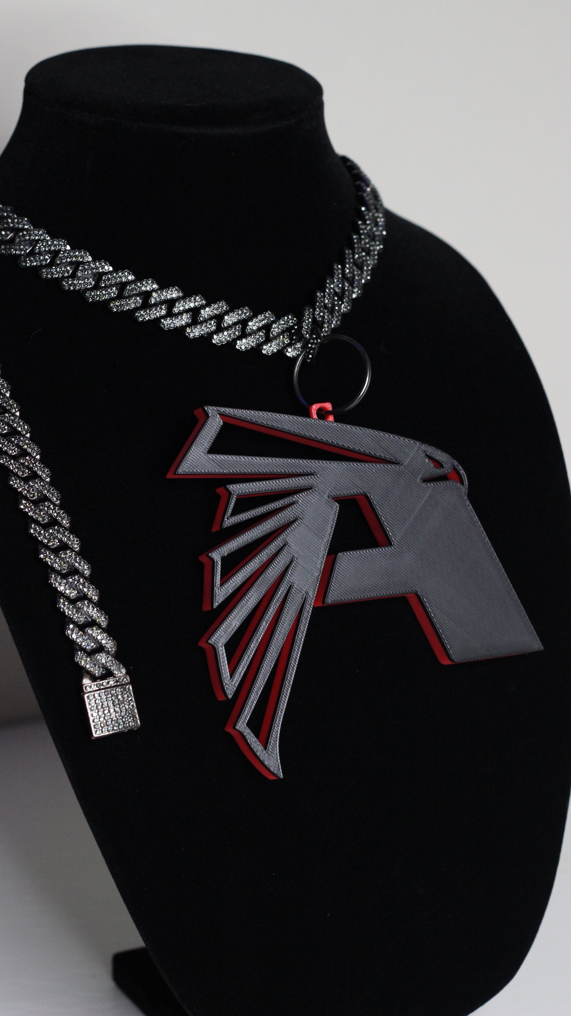 Custom A-Town Atlanta Falcons 3D Print Charm w/ BLING Chain