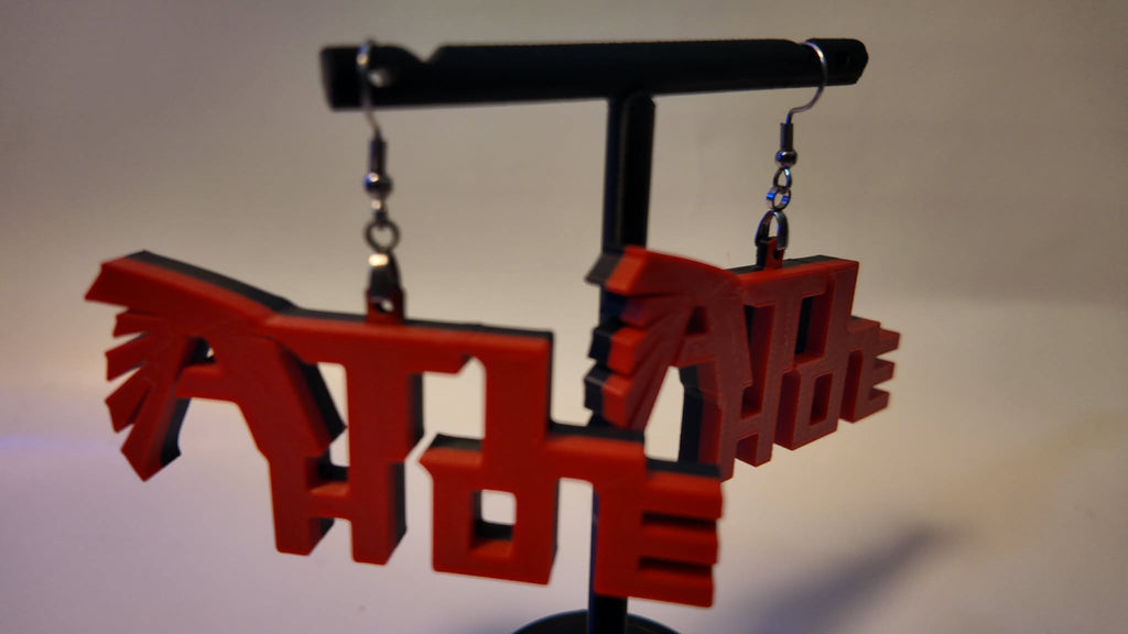 ATL Hoe Atlanta Falcons 3D print earrings