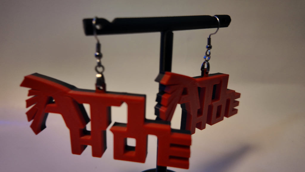 Custom ATL Hoe Atlanta Falcons 3D Print Earrings