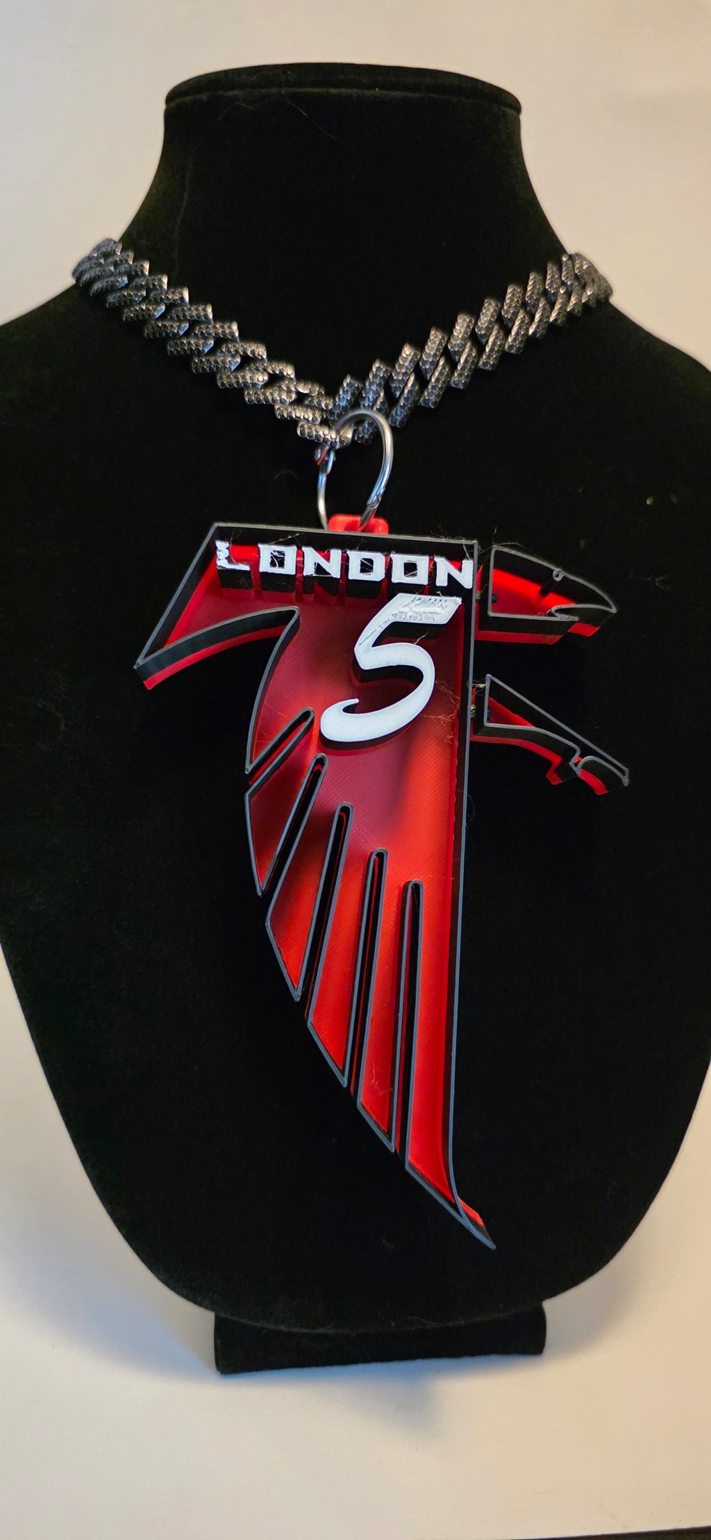 Drake London Atlanta Falcons throwback charm necklace
