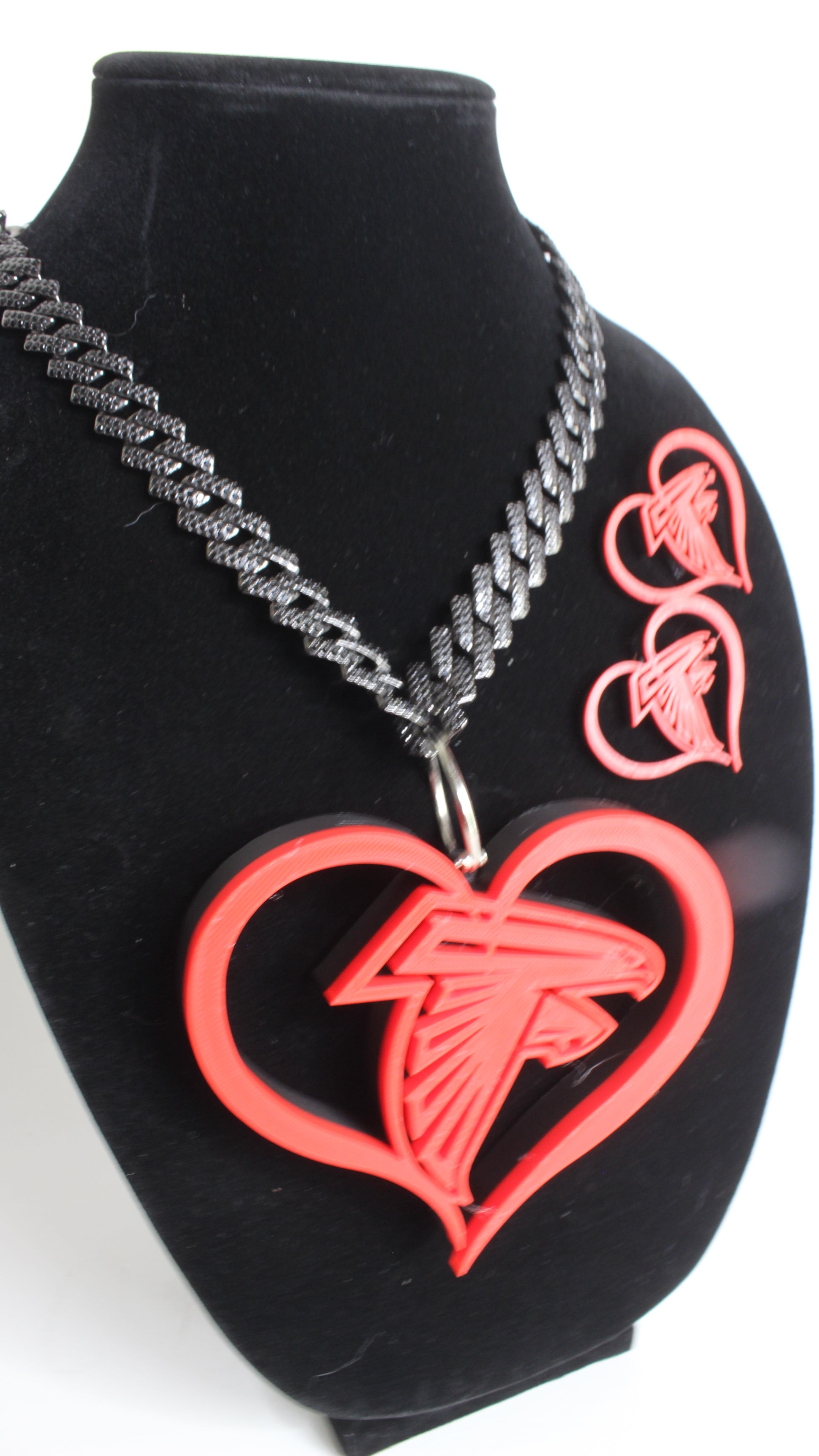 Atlanta Falcons Heart Ring Charm 5
