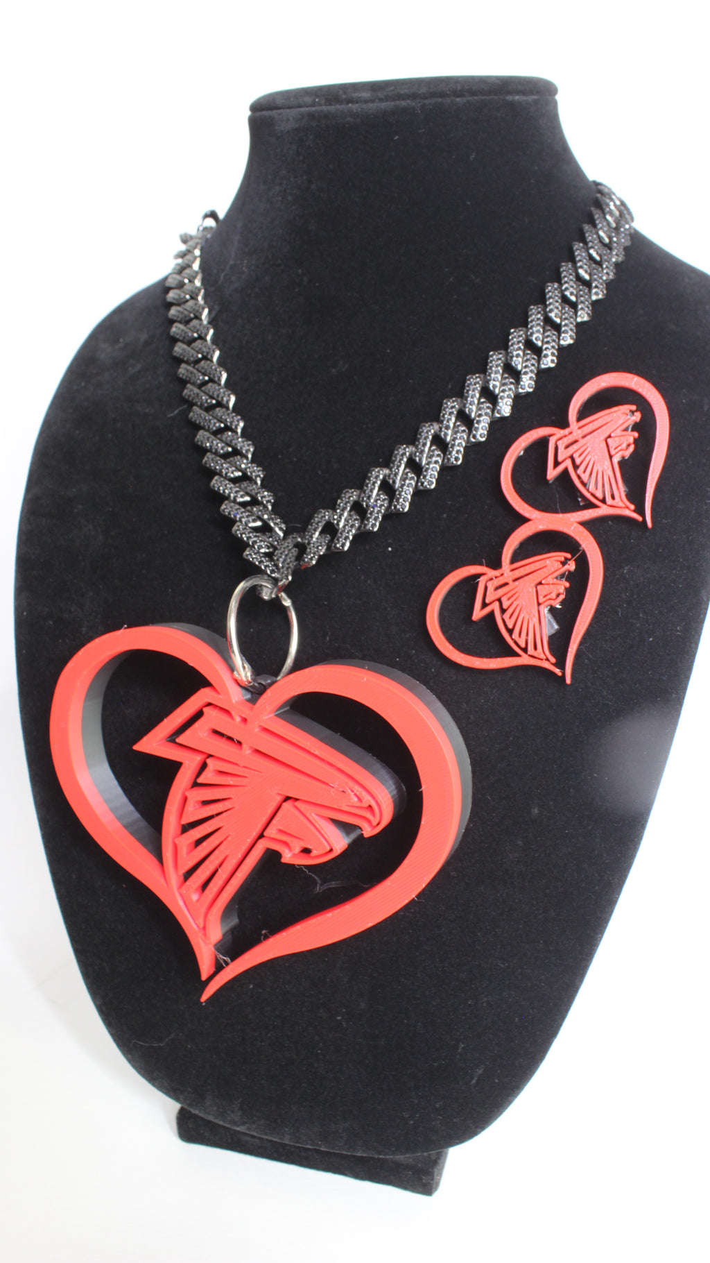 Atlanta Falcons Heart Ring Charm 4