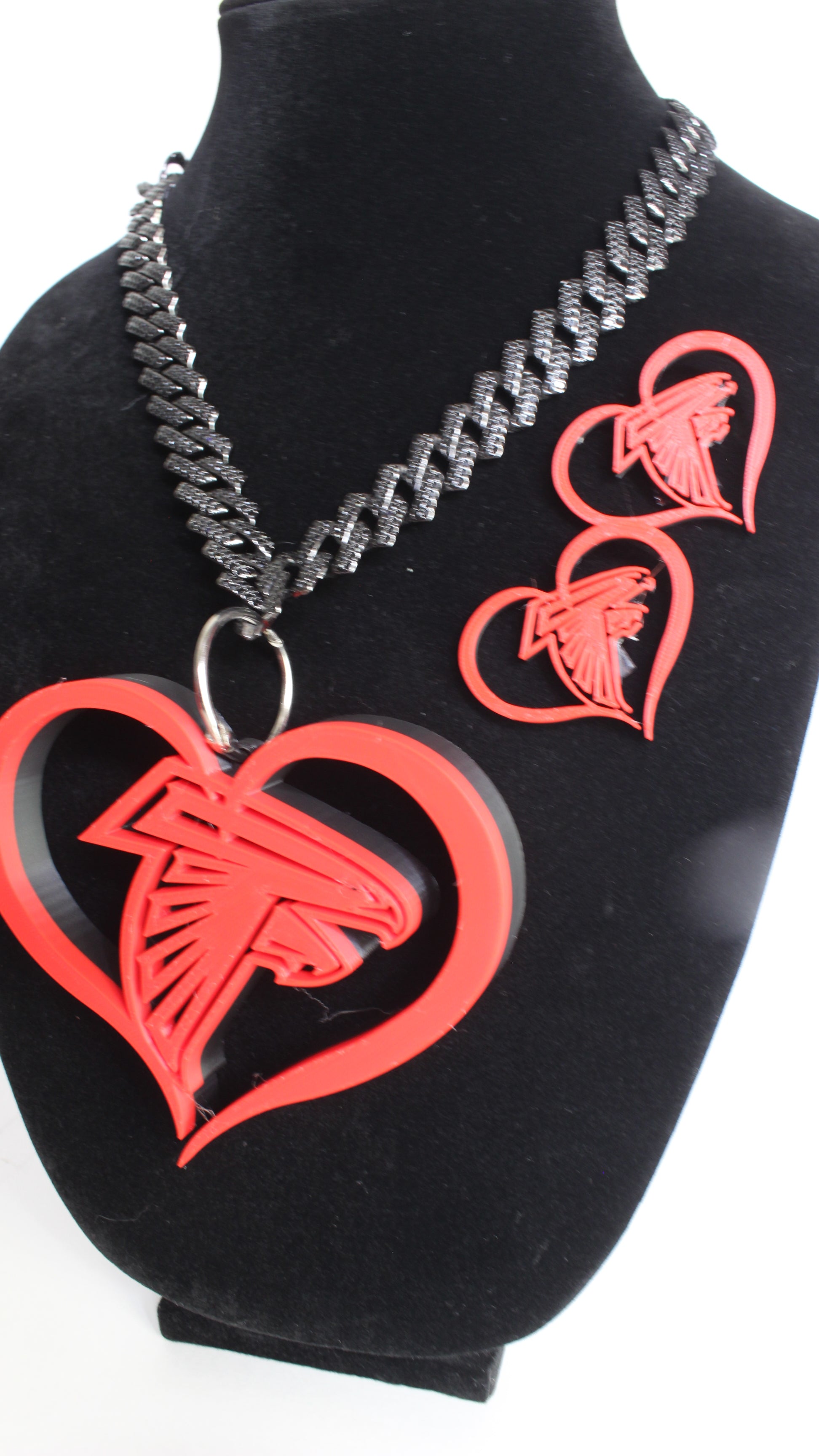Atlanta Falcons Heart Ring Charm 3