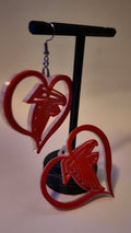 Hearts Atlanta Falcons 3D print earrings