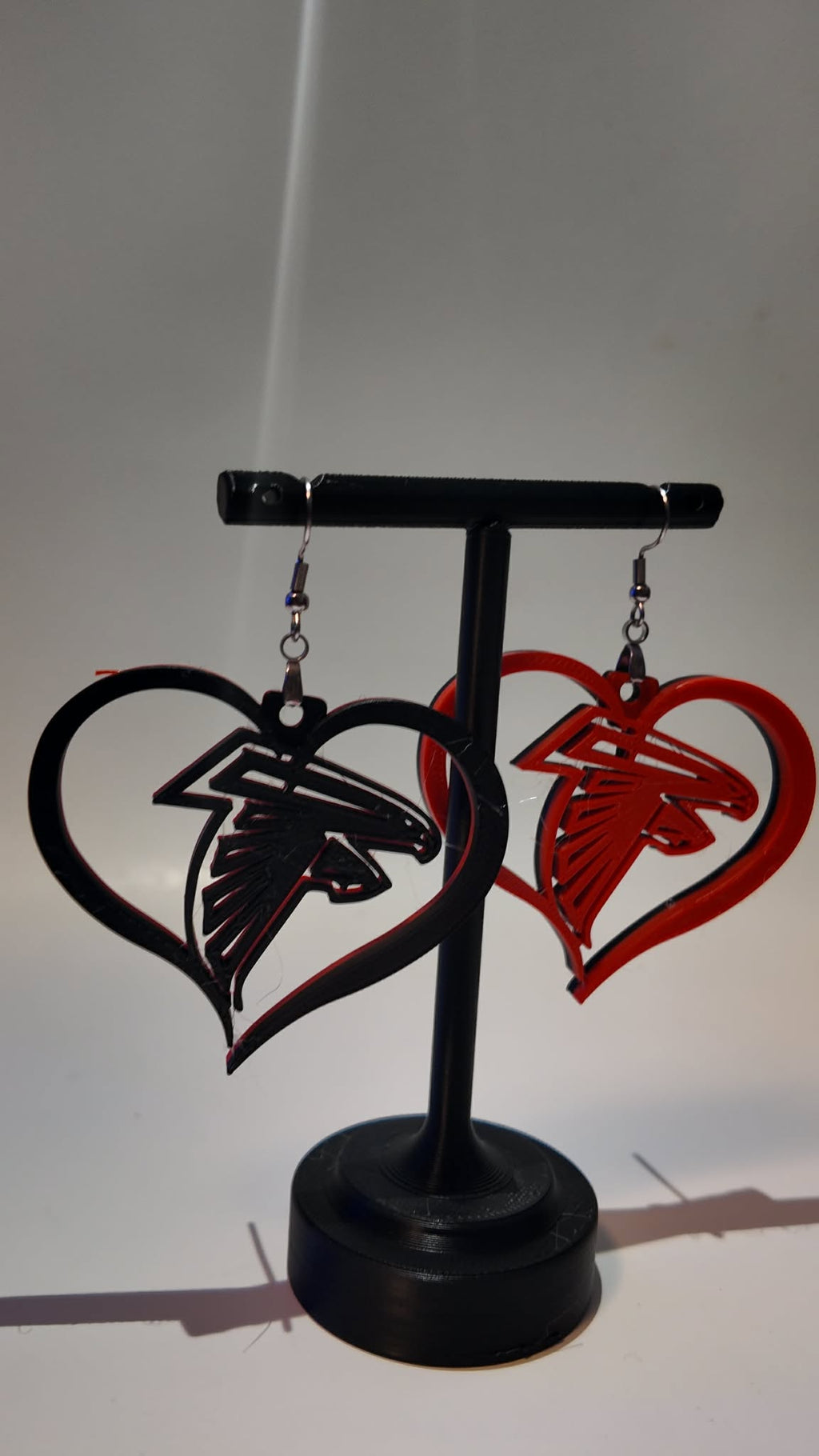 Custom Hearts Atlanta Falcons 3D Print Earrings